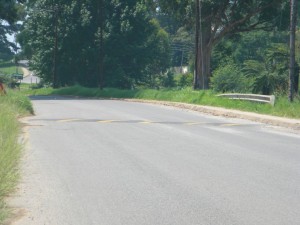 Humps on a road